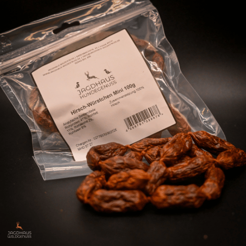 Hunde Hirsch-Würstchen Mini 100g