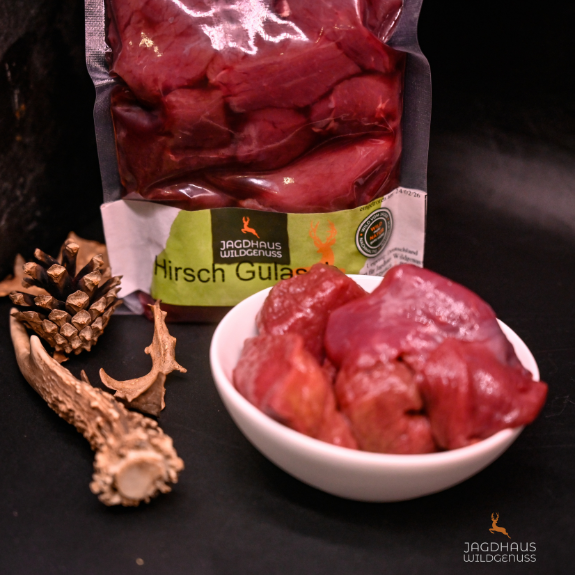 Hirsch Gulasch, roh 400g