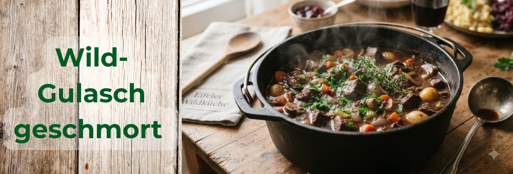 Wild-Gulasch geschmort