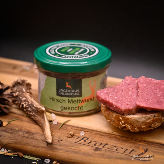 Hirschmettwurst gekocht