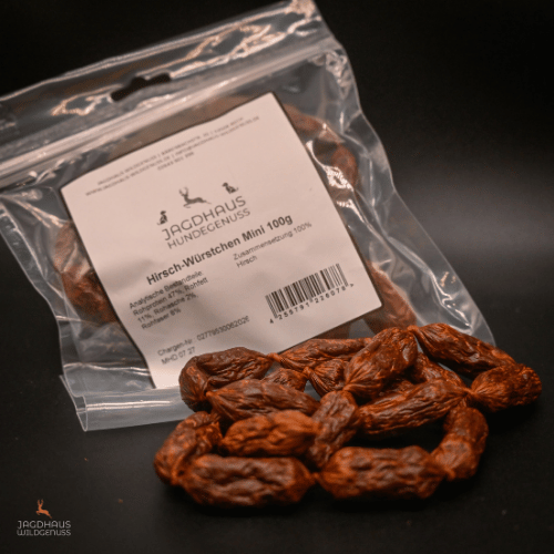 Hunde Hirsch-Würstchen Mini 100g