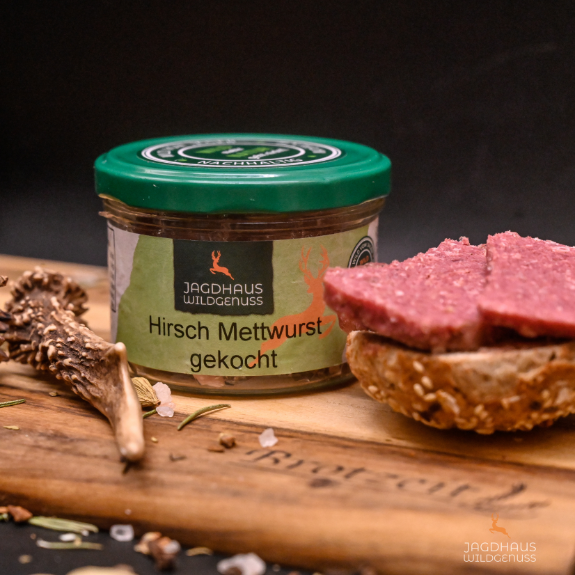 Hirschmettwurst gekocht