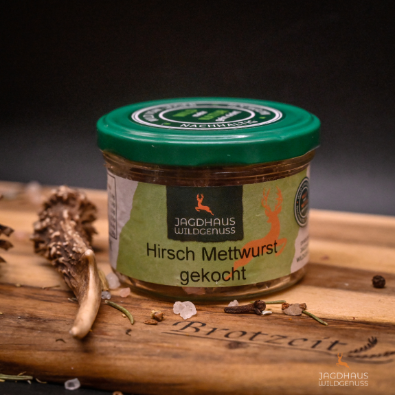 Hirschmettwurst gekocht