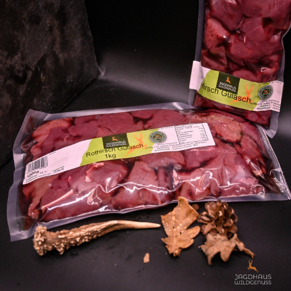 Hirsch Gulasch, roh 400g