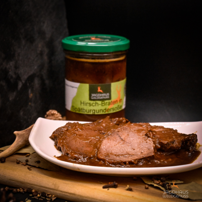 Hirschbraten in Spätburgundersoße