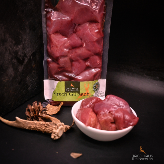 Hirsch Gulasch, roh 400g