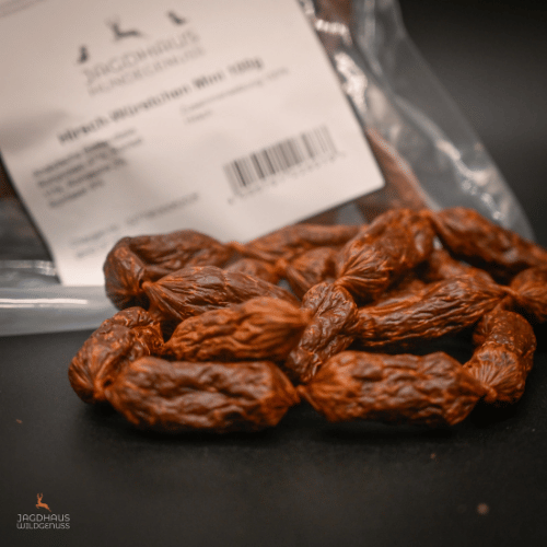 Hunde Hirsch-Würstchen Mini 100g