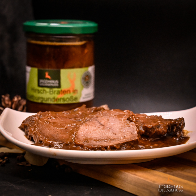Hirschbraten in Spätburgundersoße