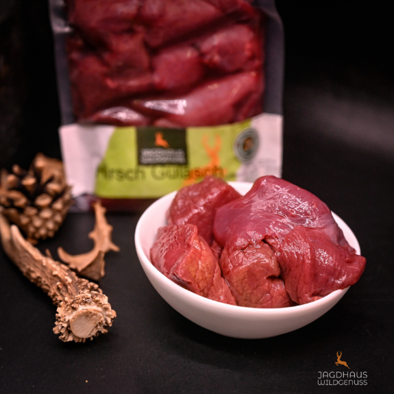 Hirsch Gulasch, roh 400g