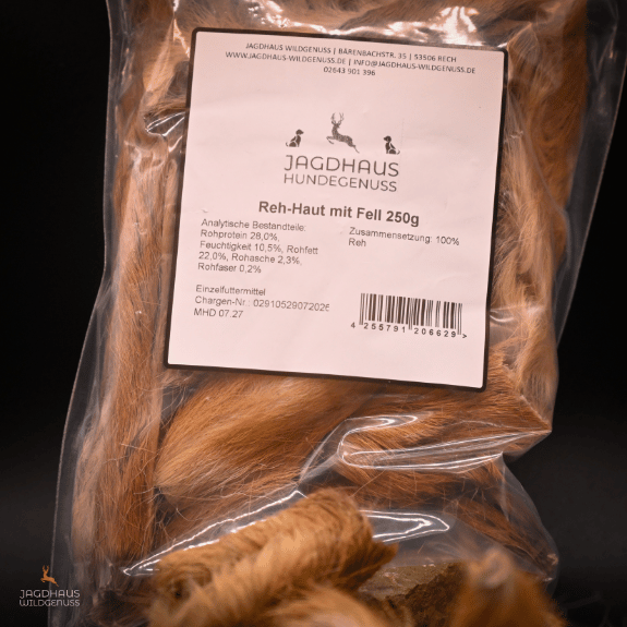 Reh-Haut mit Fell