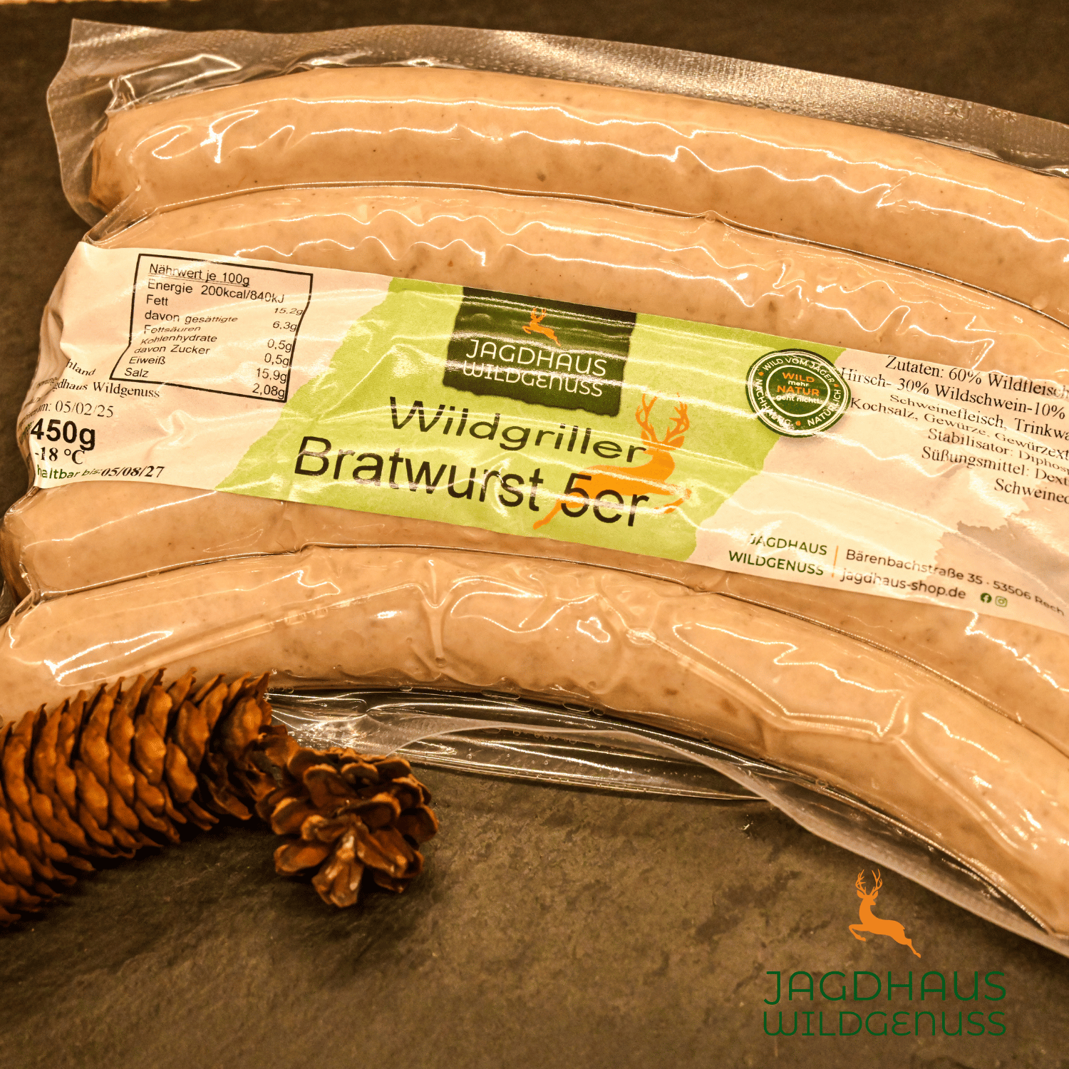 Wildgriller mit grober Einlage Bratwurst 5er